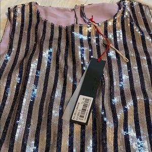 LIVIANA CONTI striped sequin top